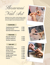 Beige Illustrative Flyer Nail Art Price List Document A4 (1) 1