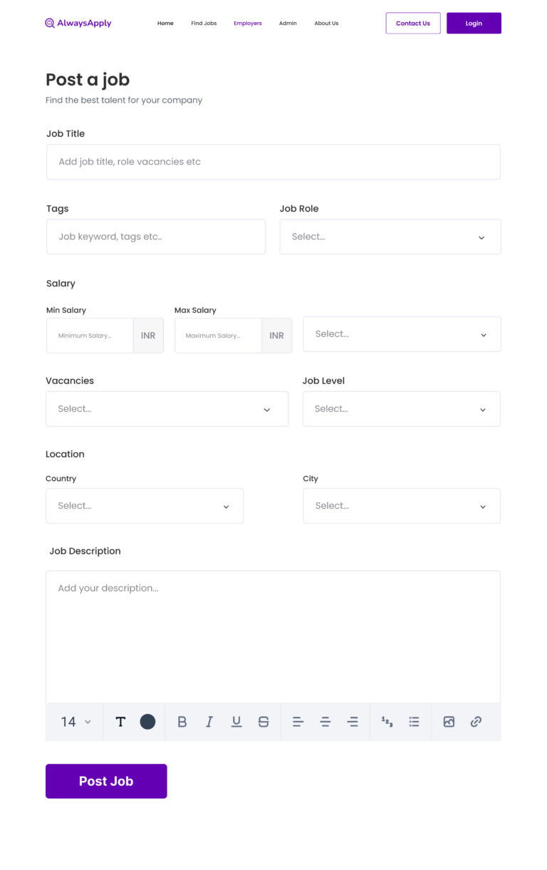 Employers Page