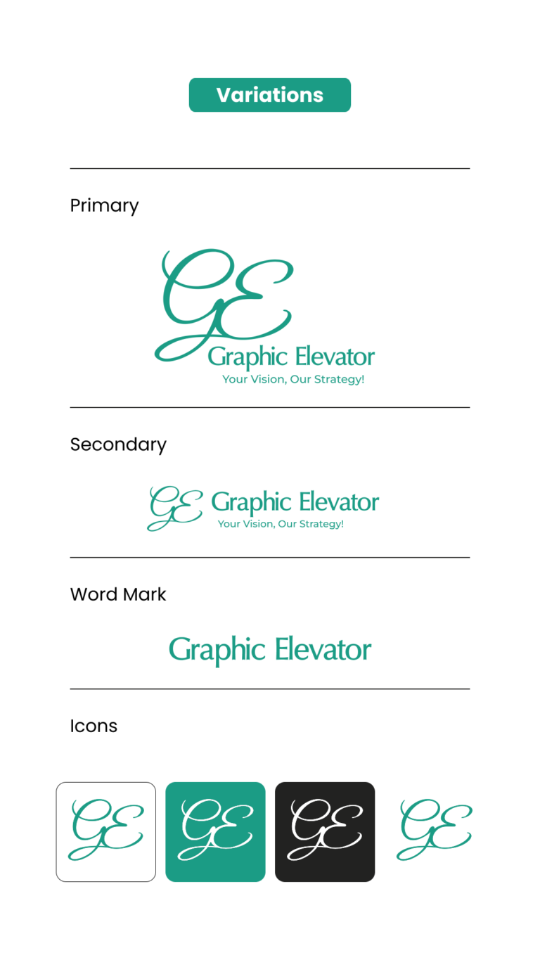 Graphic Elevator Logo Variations